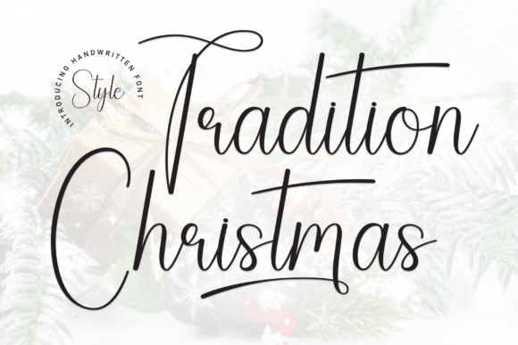 Tradition Christmas Font: A Warm, Handwritten Display Typeface for Digital Brands